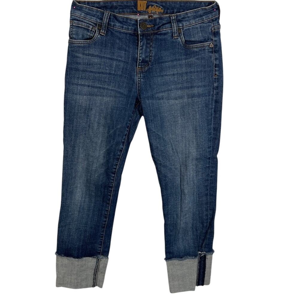 Kut From The Kloth Women's Rolled Cropped Denim Jeans Stretch Denim Spring Jeans